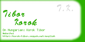 tibor korok business card
